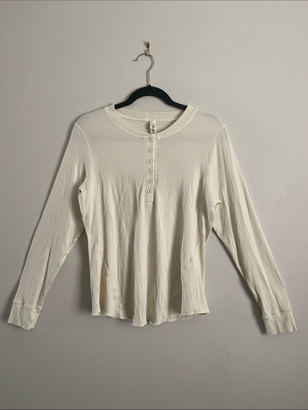 Skims Long-Sleeve Henley Top Women's 3X Loungewear Sleepwear Cozy Lagenlook Chic